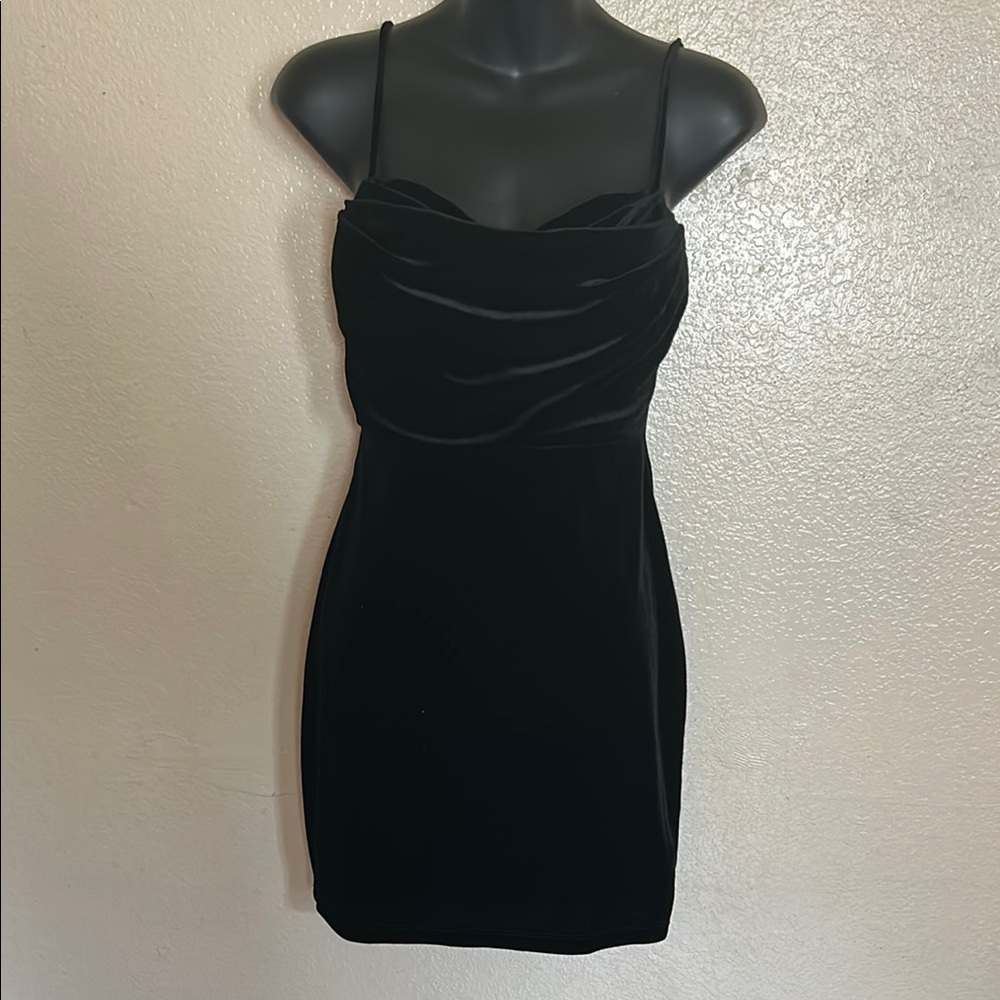 Elegant Black Velvet Dress